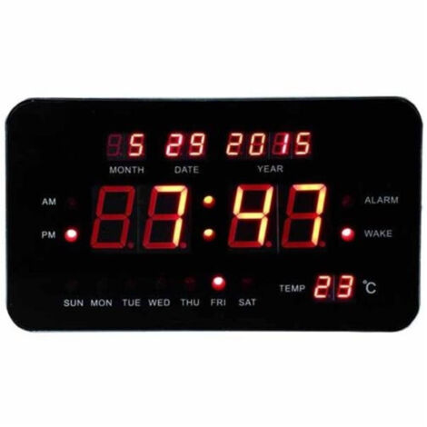 Trade Shop - ELEKTRISCHE DIGITAL ELEKTRONMENT LED-LIGHTS MIT DATA TEMPERATURE DAY -