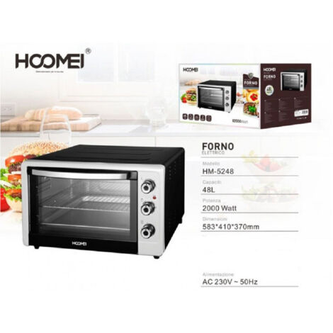 Trade Shop - ELEKTRISCHE FORCE 48 LITRI 2000 WATT FORNETTO MIT LICHT TIMER UND TERMOSTATO CUCINA -
