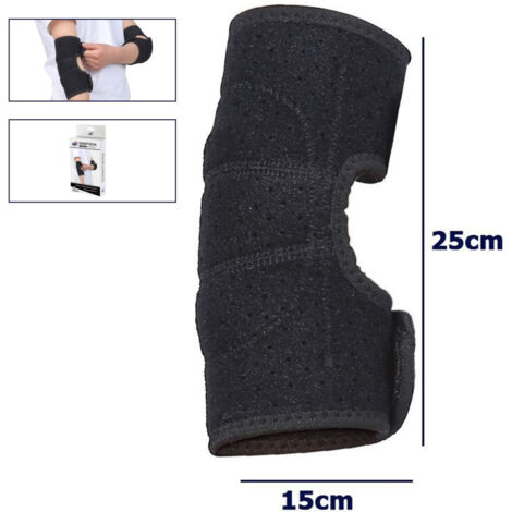 Trade Shop - Ellenbogenbandage, elastisches Band, hypoallergen, Ellenbogenbandage für Kinder, Schwarz, Größe S -