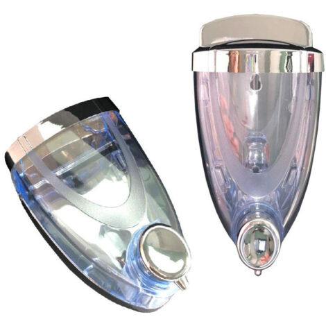 Trade Shop - Erogatore Dispenser Dosatore Sapone Liquido Trasparente A Goccia Kit Fissaggio -