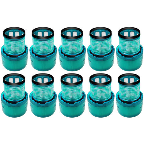 Trade-Shop Ersatzfilter Waschbar Filter Einheit kompatibel mit Dyson V11 SV14 V15 ersetzt DY-970013-02, 97001302 / waschbar, türkis - 10 Stück