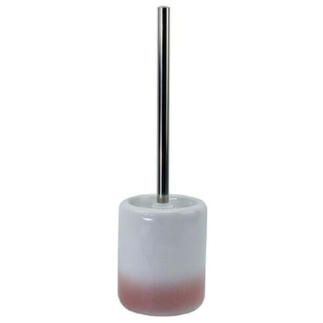 Trade Shop - Escobillero Para Muebles De Baño Inodoro Blanco Rosa Con Escobillero Completo 59909 -