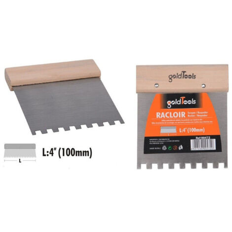 Trade Shop - Espátula Scaper Scaper Steel Mango Wood 4 "100 Mm Hardware 90472 -