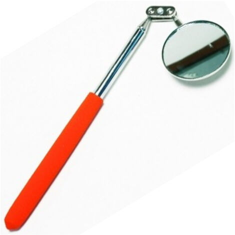 Trade Shop - Espejo De Inspección Con Mango Telescópico Extensible Y Cabezal Giratorio -