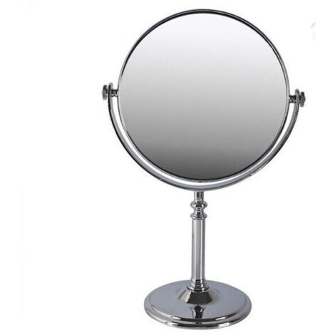 Trade Shop - Espejo De Mesa Giratorio 8" Accesorio Maquillaje Baño Mujer 31cm 52772 -