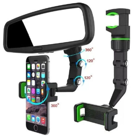 Trade Shop - Espejo Retrovisor De Soporte De Automóviles Para Teléfonos Inteligentes Móviles Navegador -