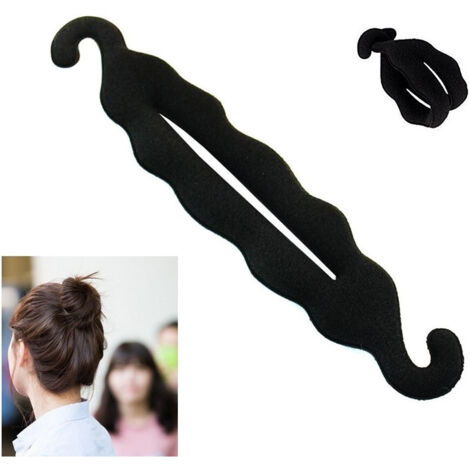 Trade Shop - Esponja Flexible Chignon Black Hair Tope Accesorios Peinado Hairagami -
