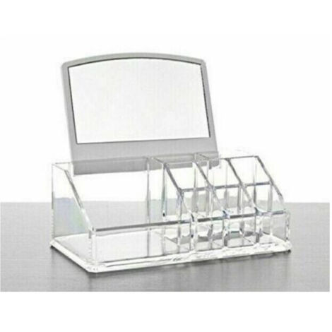 TRADE SHOP - Espositore Organizer Porta Trucco Box Portagioie Cosmetici Con Specchio -