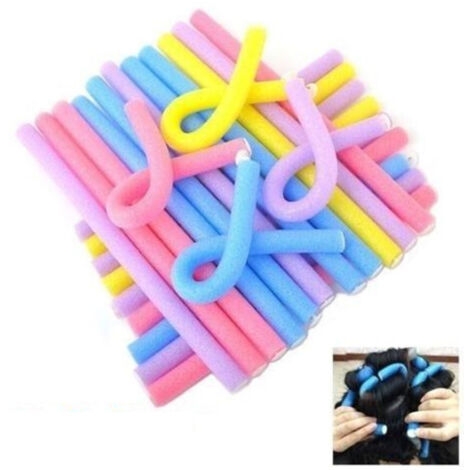 Trade Shop - Establecer 10 Bigudíes Suaves Rodillo Flexible De Color Rizado Peinado -