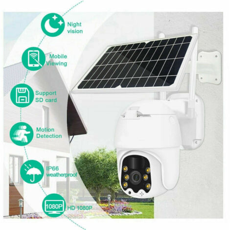 Trade Shop - External Full Hd 1080p 5.0mp Ptz Wireless Con Solar Pannel Wifi -