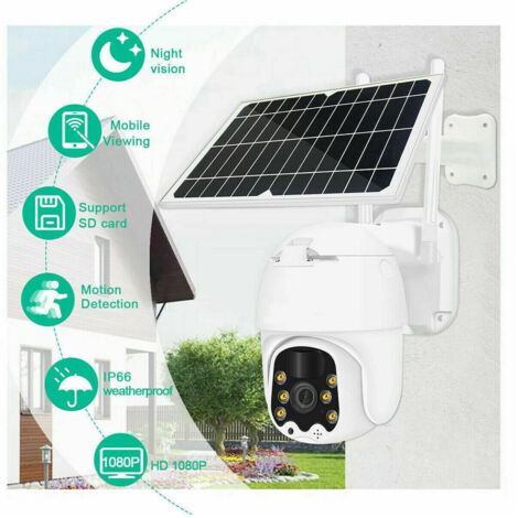 Trade Shop - EXTERNAL FULL HD 1080P 5.0MP PTZ WIRELESS MIT SOLAR PANNEL WIFI -