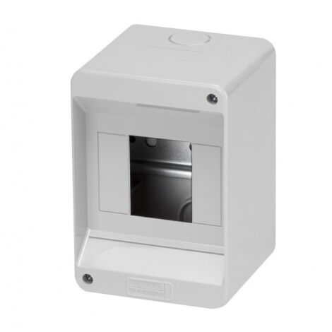 Trade Shop - EXTERNE AUFPUTZ-VERTEILERSCHRANK 4 MODULE OHNE TÜR IP20 13X9X8,5CM GRAU FG14012 -