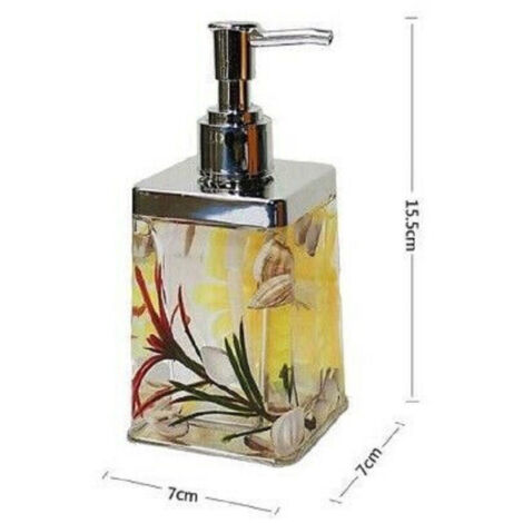 Trade Shop - Fantasy Porta Jabon Liquido Dispensador Conchas De Agua Accesorio De Baño 52377 -