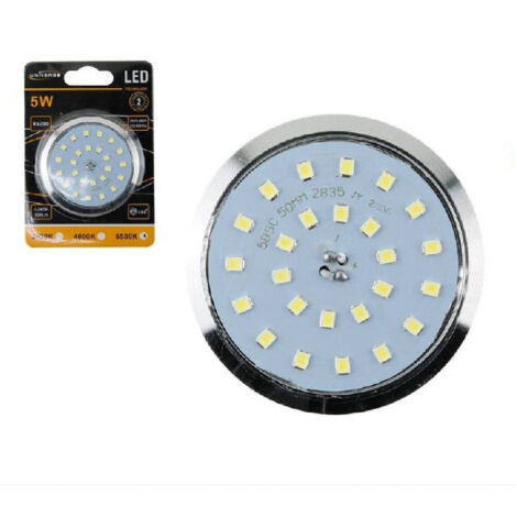 TRADE SHOP - Faretto 25 Led Smd Ad Incasso Per Cappa 5 W Rotondo Luce Calda Fredda Naturale - -Bianco Caldo      -