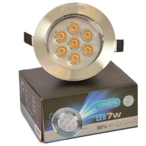 TRADE SHOP - Faretto A Led Orientabile Da Incasso Wisdom 7w Caldo E Freddo Per Controsoffitta - -Bianco Caldo      -