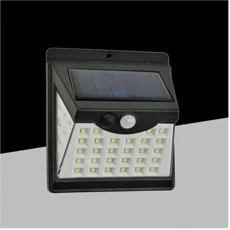 TRADE SHOP - Faretto Applique Led A Parete Con Pannello Solare Luce Calda 3000k Ip65 So-a3-c -