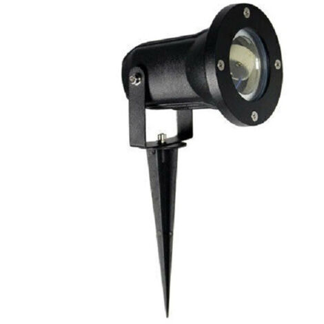 Trade Shop - Faretto Con Picchetto Per Esterno Da Giardino Con Staffa Parete Proiettore Es12 - Negro