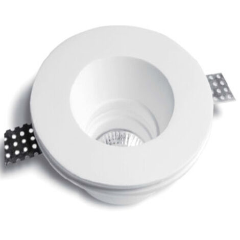 Trade Shop - FARETTO FARETTO IN GESSO pro LAMPADE LED TONDO SCOMPARSA 10cm -