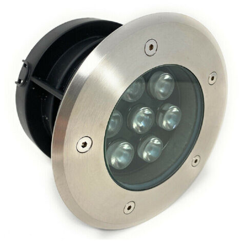 TRADE SHOP - Faretto Incasso 7 W Calpestabile Segnapasso Ip67 Luce 6500k 3000k 4000k Es08-7 - -Bianco Naturale      -