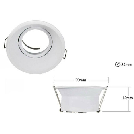 Trade Shop - FARETTO INCASSO PER FARETTO TONDO GU10 ORIENTABILE FÜR KONTROLLEOFFI P13 -      Weiß