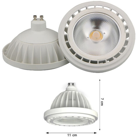 TRADE SHOP - Faretto Lampada A Led Cob Gu10 20w Ar111 1800lumen Luce Calda Fredda Colore - -Bianco Naturale      -