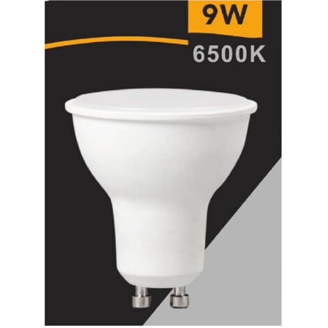 Trade Shop - FARETTO LAMPADINA LED 9 WATT GU10 LUCE CALDA NATURAL FREDDA OPACO 220°GU10-9W -
