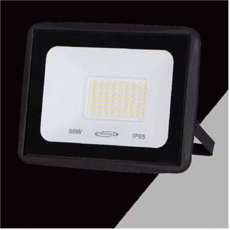 TRADE SHOP - Faretto Led Faro 50 Watt 4500 Lm Ip65 Nero Luce Calda Fredda Naturale Ek02-50w-n - -Bianco Freddo      -