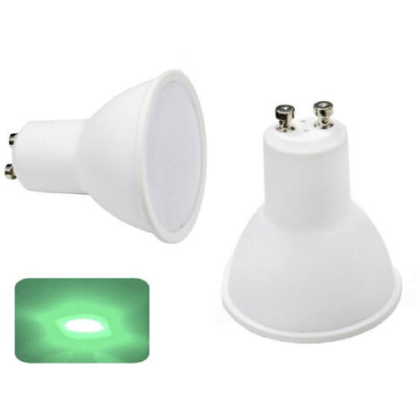 TRADE SHOP - Faretto Led Gu10 6watt Luce Colorata Blu Rossa Verde 220v Lampadina Gu10 Gu10 - -Verde      -