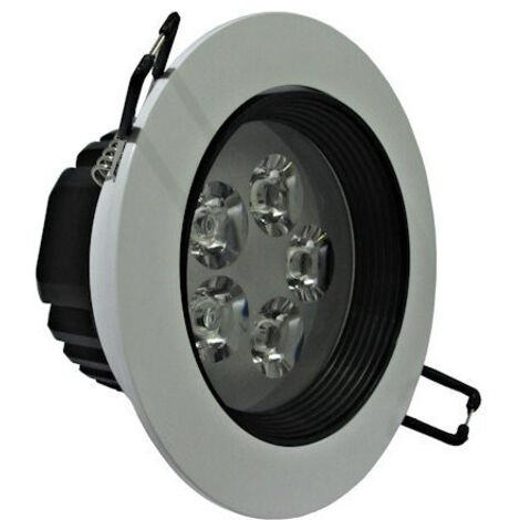 TRADE SHOP - Faretto Led Incasso A Molla Con Alette 3 5 7 9 12 15 18 W Cornice Telaio Bianco - -Bianco Caldo-5 Watt