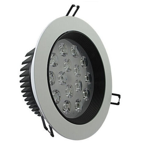 TRADE SHOP - Faretto Led Incasso A Molla Con Alette 3 5 7 9 12 15 18 W Cornice Telaio Bianco - -Bianco Freddo-15 Watt