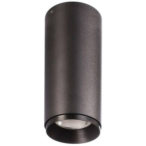 TRADE SHOP - Faretto Spot Soffitto Plafoniera Cilindro Led Cct 10w 2 In 1 3000k 4000k Moderna - Nero