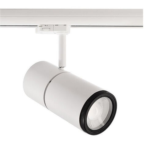 TRADE SHOP - Faretto Track Led Cob 34 W Binario Trifase Vetrine Negozio 230v Luce 3000k 4000k - -Bianco Naturale      -