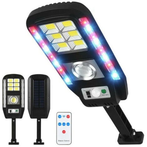 TRADE SHOP - Faro Lampione Faretto Con Pannello Solare Sensore Di Movimento 89 Led Cl-728 -