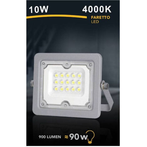 Trade Shop - FARO-LED 10 W ULTRA SLIM OUTER GREY IP65 COLD NATUR FS10W-G -