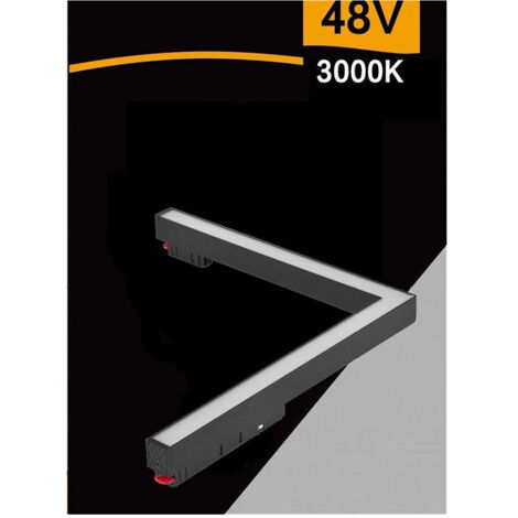 TRADE SHOP - Faro Led Angolare 24 W Incasso Per Binario Magnetico 48v Luce 3000k 4000k Mg-06 - -Bianco Caldo -