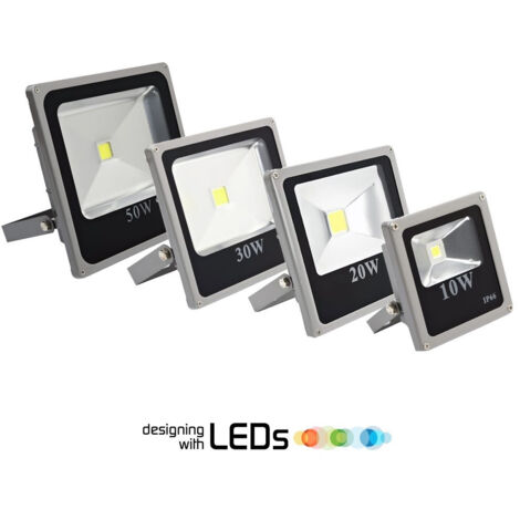 TRADE SHOP - Faro Led Faretto Slim Alta Luminosita' Luce Bianca 10 20 30 50 80 100 120 W Ip65 -  50 Watt