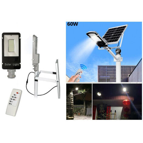 Trade Shop - Faro Led Lampione Stradale 60w Luz Fred Con Solare Y Staff Fb660 -