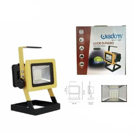 Trade Shop - Faro Led Por Trabajo Portátil Smd 2835 Bianco Luce Fred Dt-2132 -