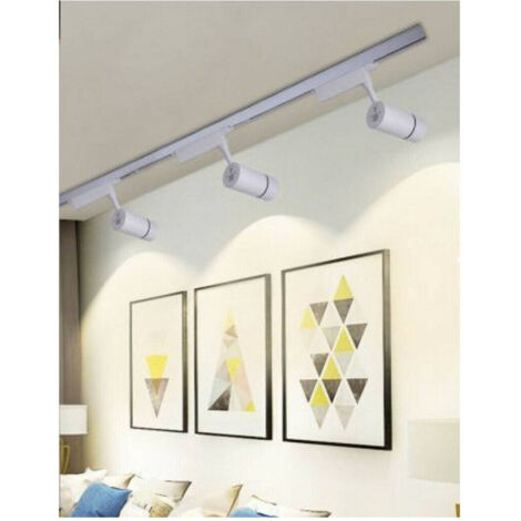 Trade Shop - Faro Proiettore Binario 30w Led Cob Luce 6500k 3000k 4000k F30w-07a Faretto Bianco -