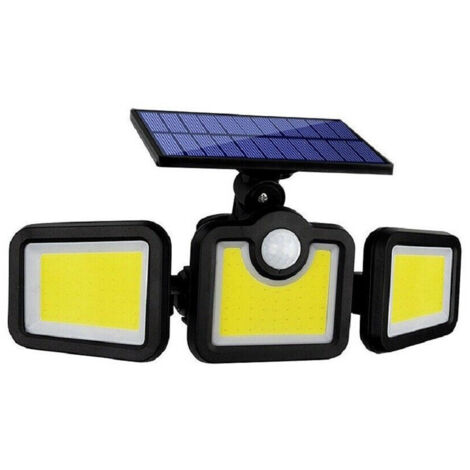 Trade Shop - FARO SOLARE LED MIT FARETTO SENSORE DI MOVIMENTO 100 LED COB FL-1725B -