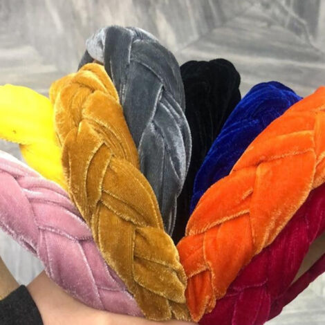 TRADE SHOP - Fascia Ferma Capelli Treccia Frontino Frontino Fermacapelli Tessuto Acconciature -