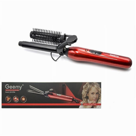 Trade Shop - Ferro Piastra Arricciacapelli Professionale 2in1 Ricci Mossi Con Pettine Gm-2906 -