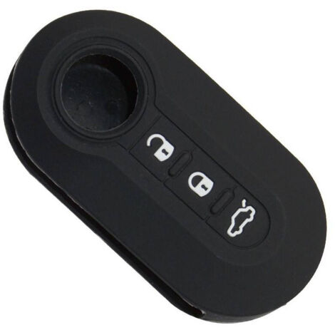 Trade Shop - Fiat 500 Shell Key Cover Evo Panda Bravo Fernbedienung 3 Schwarze Tasten -