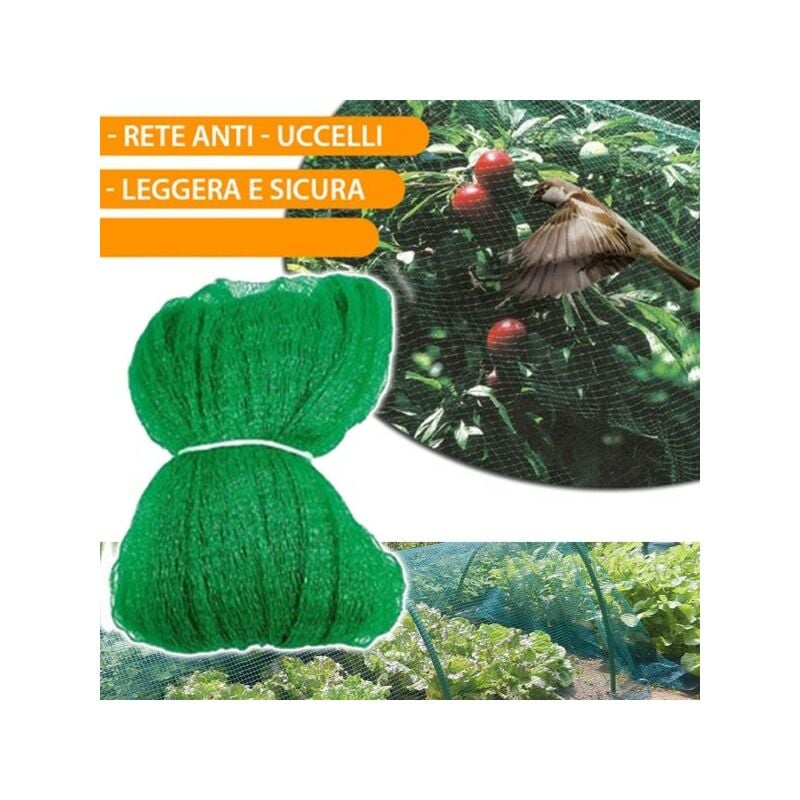 Filet Anti-oiseaux Pour Potager Vert 4 x 3 Mètres