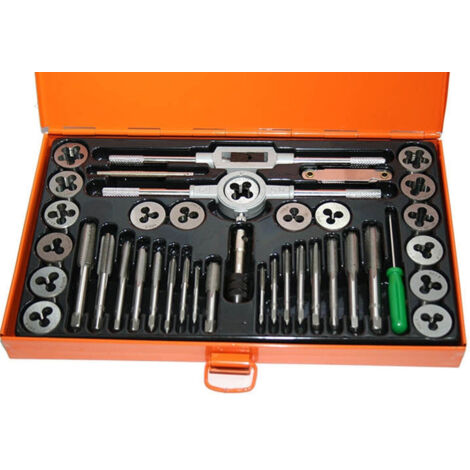 Trade Shop - Filiera 40 Pz Filiere Maschi Y Femmine X Filettatura Fer En Valigetta -