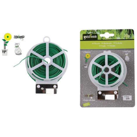 Trade Shop - Filo Di Ferro Plastificato Con Anima Di Ferro Giardino Giardinaggio 30 Mt 90132 -