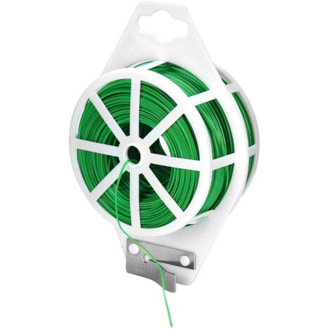 TRADE SHOP - Filo Per Rilegatura Verde Con Taglierina Integrata 60 Metri Per Piante Fiori -
