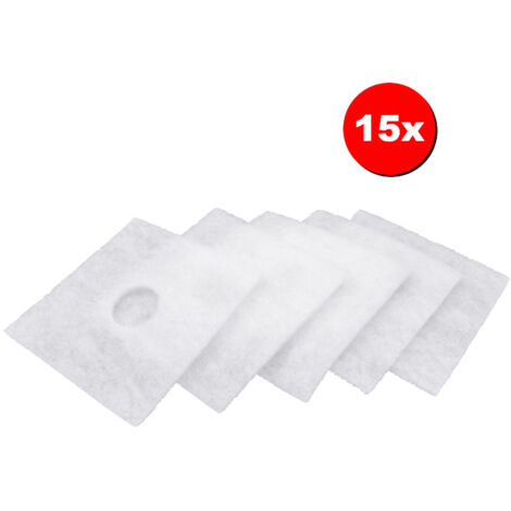 Trade-Shop Filter kompatibel mit Helios ELF ELSN ELS Badezimmerlüfter Badezimmer-WC-Belüftung / 160 x 160 mm, Loch-Durchmesser 42mm, Filterklasse G2 - 15 Stück