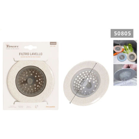 TRADE SHOP - Filtro Scarico Tappo Cestello Per Bagno Lavello Cucina In Silicone 11 Cm 50805 -