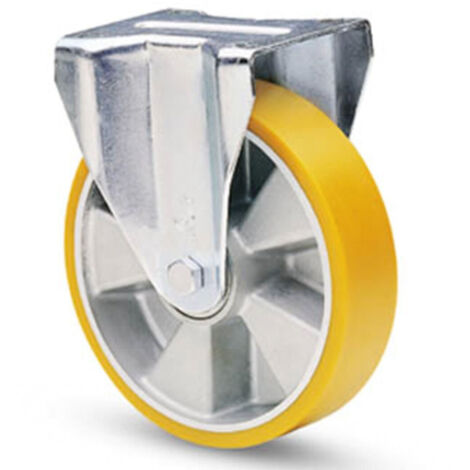 Trade Shop - FISSA Rad mit Polyurethanbeschichtung AVOLAN Sh A 91. Aluminiumkern -     -125 mm  -